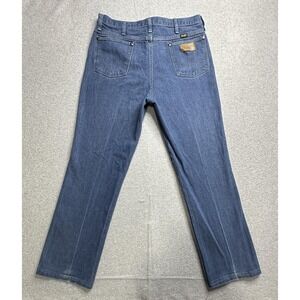 Wrangler Jeans Mens 36x36 (34x29) Blue Denim Straight Western 0936DEN Cowboy